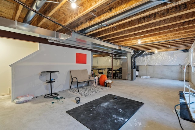 10407 Morse Pl, Crown Point, IN 46307 - unfinished below grade area with heating unit