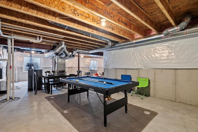 10407 Morse Pl, Crown Point, IN 46307 - recreation room featuring concrete flooring and pool table