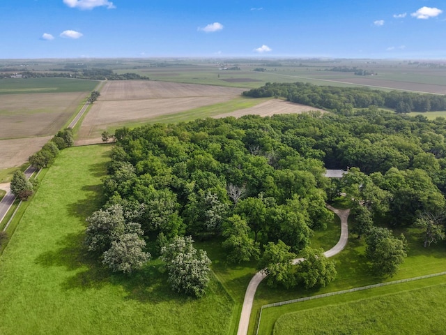 bird's eye view featuring a rural view