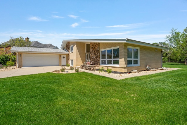 13001 S Westgate Dr, Palos Heights, IL 60463 - mid-century home with brick siding, driveway, a front lawn, and an attached garage