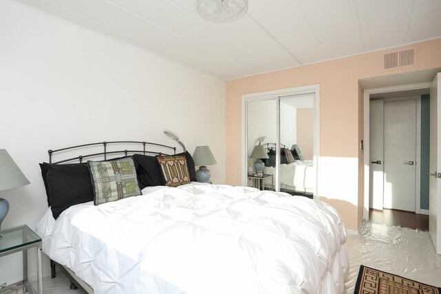 2900 Maple Ave Unit 19E, Downers Grove, IL 60515 - bedroom featuring visible vents and a closet