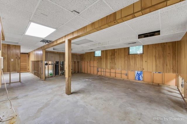 5010 Shady Oaks Ln, Crystal Lake, IL 60012 - below grade area with wooden walls and a paneled ceiling