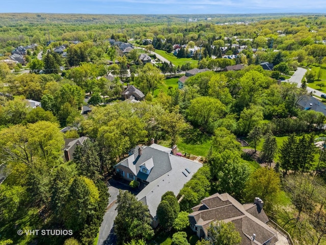 8980 N Enclave Dr, Burr Ridge, IL 60527 - drone / aerial view of a heavily wooded area