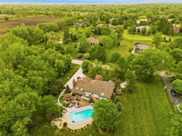 5632 Oakwood Cir, Long Grove, IL 60047 - drone / aerial view of a pool area