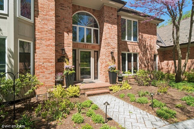 5632 Oakwood Cir, Long Grove, IL 60047 - property entrance featuring brick siding