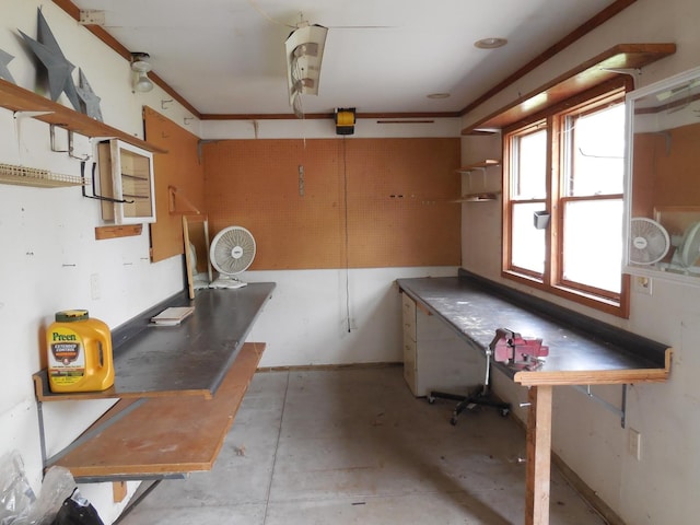 miscellaneous room featuring concrete flooring