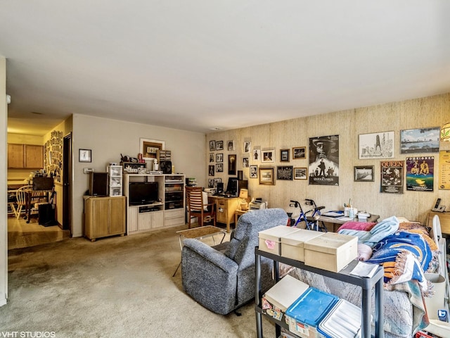 9622 Bianco Ter Unit D, Des Plaines, IL 60016 - living area with a desk and carpet