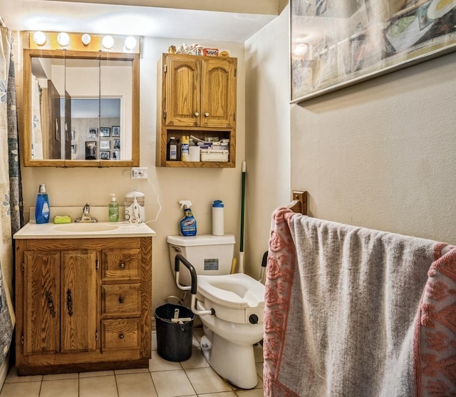 9622 Bianco Ter Unit D, Des Plaines, IL 60016 - bathroom with vanity, tile patterned flooring, and toilet