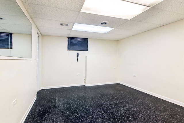2825 Colonial Dr, Elgin, IL 60124 - finished basement featuring baseboards and a paneled ceiling