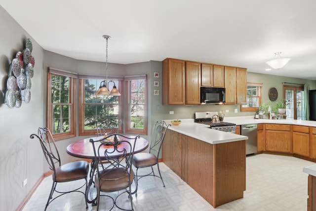 2835 Randall Ridge Ct, Elgin, IL 60124 - kitchen with stainless steel appliances, a peninsula, healthy amount of natural light, and light countertops