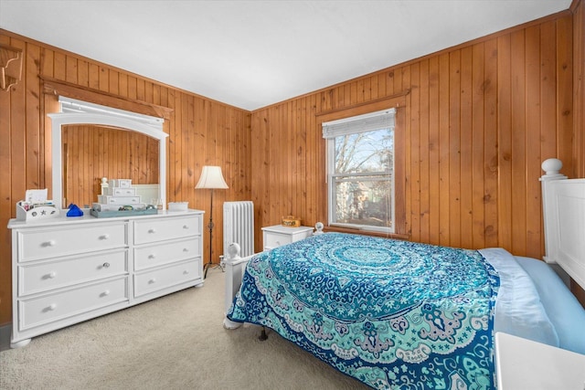 141 Park Ave, Dekalb, IL 60115 - bedroom featuring wood walls and light carpet