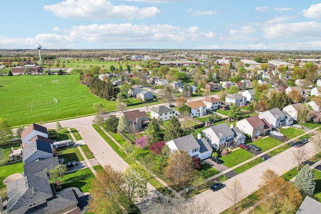 aerial view featuring a residential view