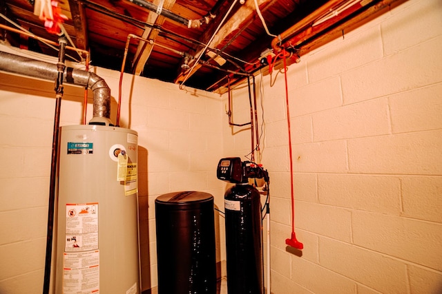 utilities featuring gas water heater