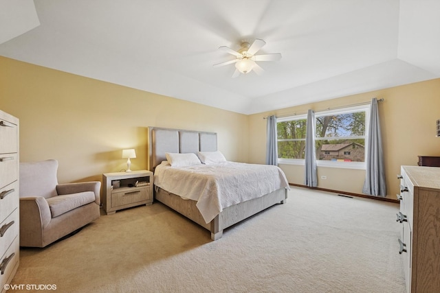 500 Easy St, Darien, IL 60561 - bedroom with a ceiling fan, visible vents, and light colored carpet
