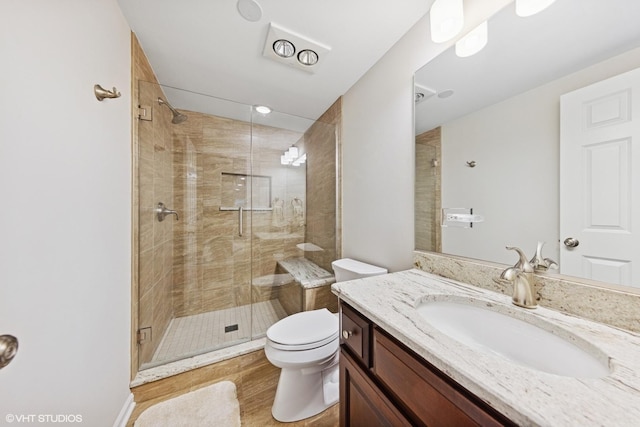 500 Easy St, Darien, IL 60561 - full bath featuring a stall shower, vanity, and toilet