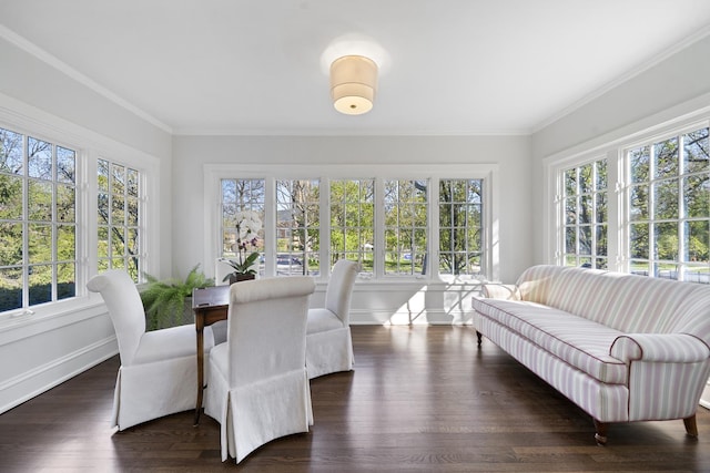 sunroom featuring french doors
