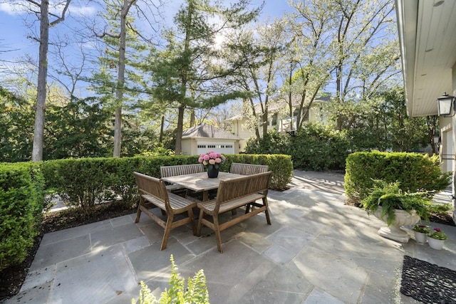 view of patio with outdoor dining space