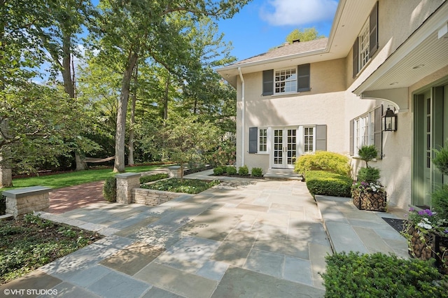view of patio with french doors