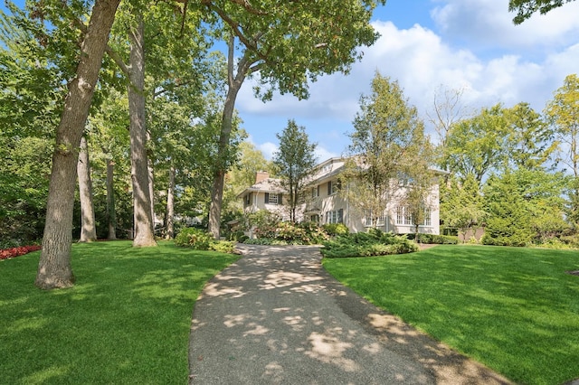 view of home's community featuring a yard