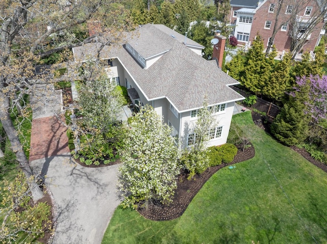view from above of property