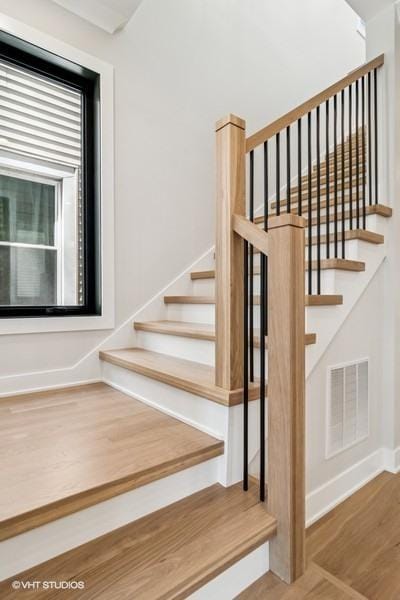 1928 W George St, Chicago, IL 60657 - stairs with wood finished floors and baseboards