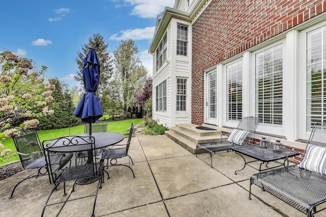view of patio / terrace featuring outdoor dining space