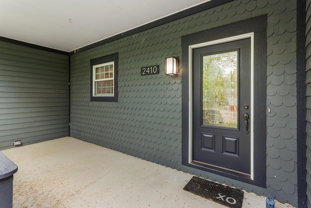view of doorway to property