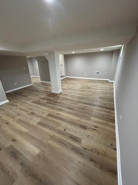 1473 Wentworth Ave, Calumet City, IL 60409 - finished below grade area featuring wood finished floors and recessed lighting
