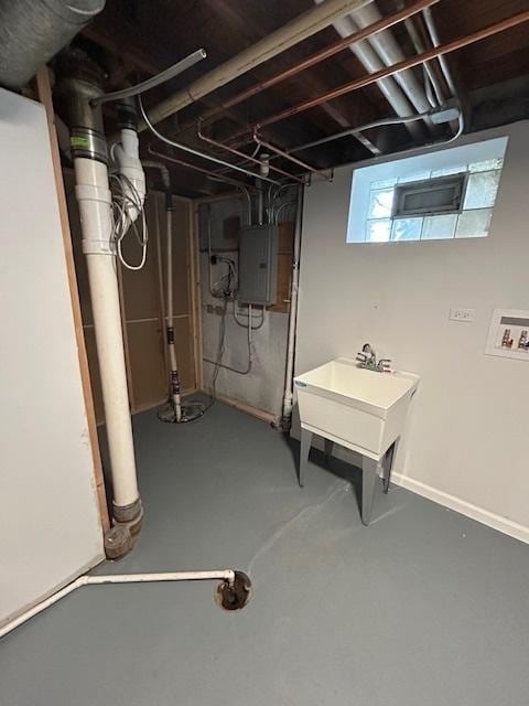 1473 Wentworth Ave, Calumet City, IL 60409 - below grade area featuring electric panel and drainage system
