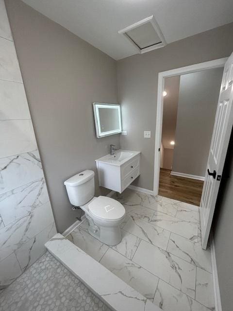 1473 Wentworth Ave, Calumet City, IL 60409 - bathroom with marble look tiles and vanity