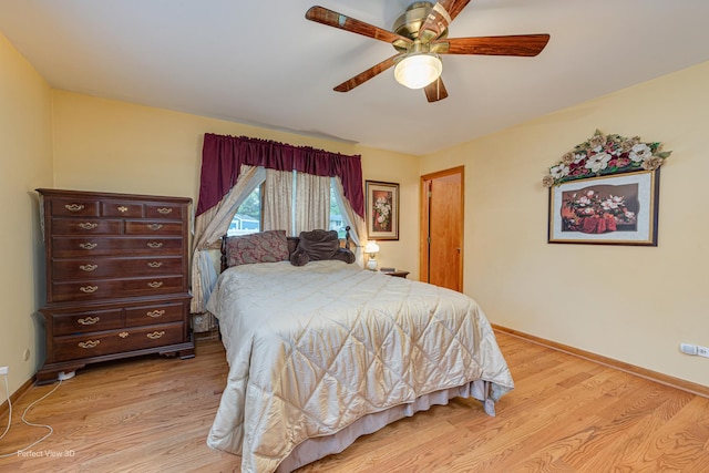 400 Illinois Rd, Frankfort, IL 60423 - bedroom with light wood-style flooring, baseboards, and ceiling fan