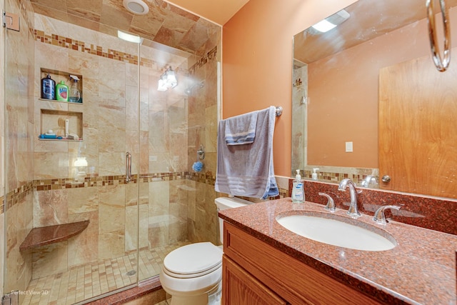 400 Illinois Rd, Frankfort, IL 60423 - bathroom featuring toilet, a shower stall, and vanity