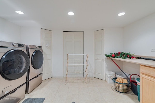 400 Illinois Rd, Frankfort, IL 60423 - laundry room featuring independent washer and dryer and recessed lighting