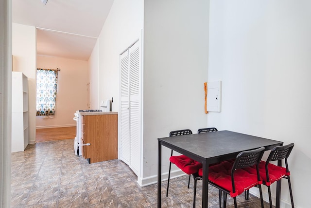 1449 N Artesian Ave, Chicago, IL 60622 - dining room featuring baseboards and stone finish flooring