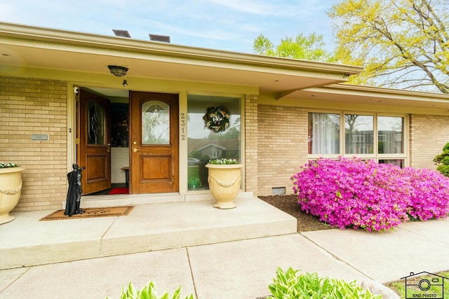 2312 Robertson Ln, Flossmoor, IL 60422 - doorway to property with brick siding