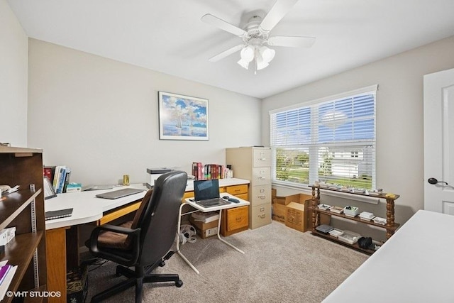 1683 Rockefeller Dr, Mundelein, IL 60060 - home office with carpet flooring and ceiling fan