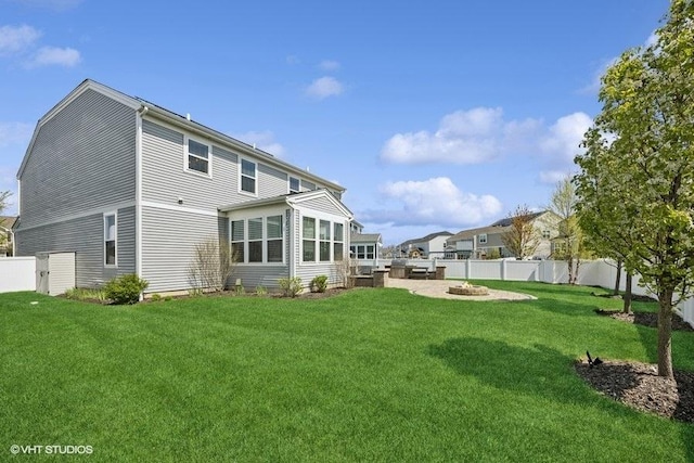 1683 Rockefeller Dr, Mundelein, IL 60060 - rear view of house featuring an outdoor fire pit