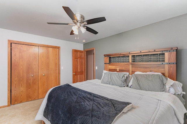 1918 Clement St, Crest Hill, IL 60403 - carpeted bedroom with a closet and a ceiling fan