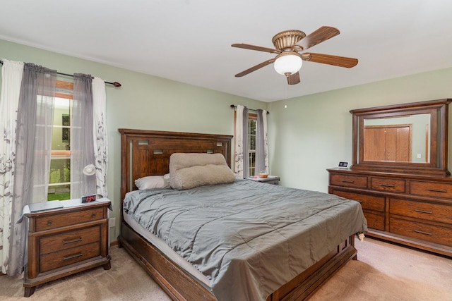 1918 Clement St, Crest Hill, IL 60403 - bedroom with a ceiling fan and light carpet