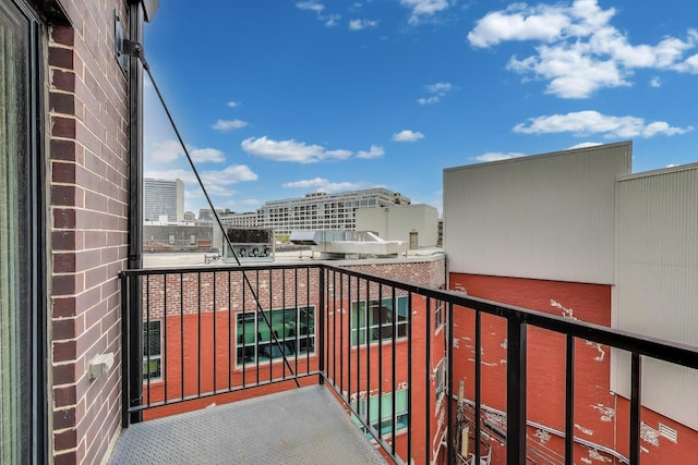 balcony featuring a city view