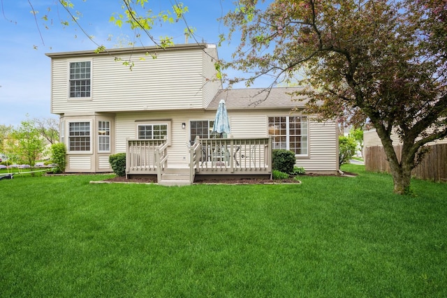 1326 Narragansett Dr, Carol Stream, IL 60188 - rear view of property with a deck