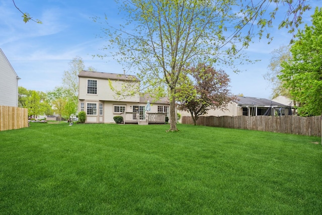 1326 Narragansett Dr, Carol Stream, IL 60188 - back of property featuring a wooden deck