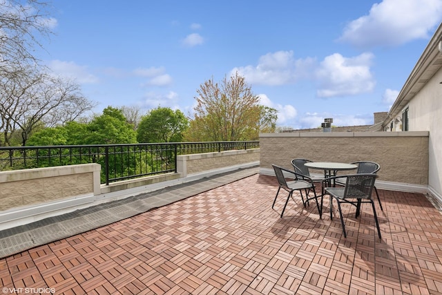 view of patio with outdoor dining area