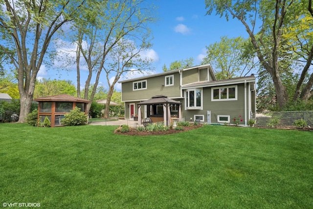 223 Hickory Ln, Schaumburg, IL 60193 - back of house featuring a gazebo and a patio area