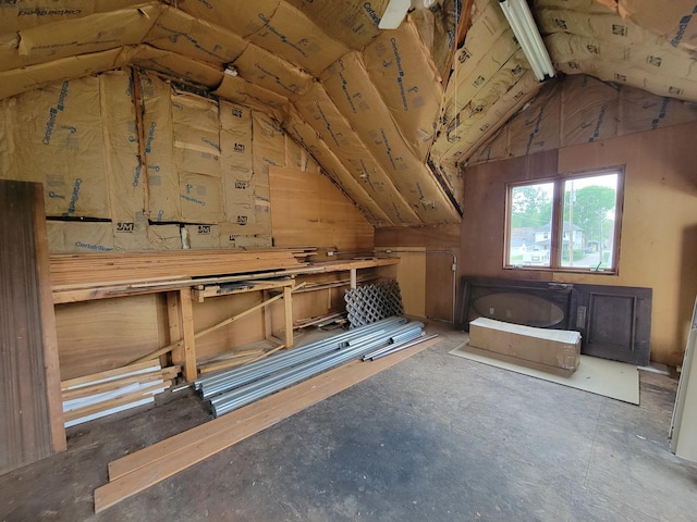 view of attic