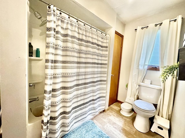1310 E 15th Rd, Streator, IL 61364 - bathroom featuring toilet and wood finished floors
