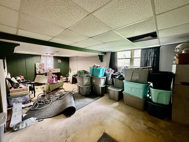 1310 E 15th Rd, Streator, IL 61364 - below grade area with a drop ceiling