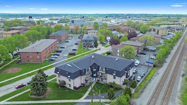 bird's eye view with a residential view