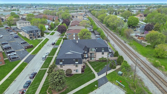 aerial view featuring a residential view