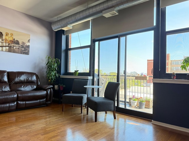 interior space featuring visible vents